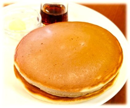Exquisite hotcakes made with the shop's special care