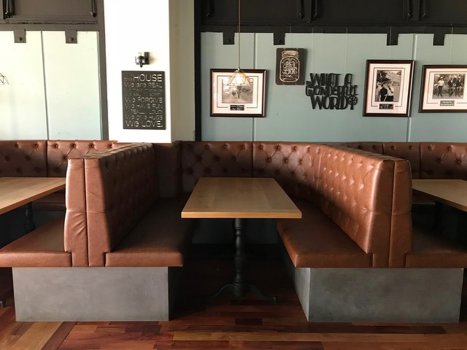 Booth-style sofa seating