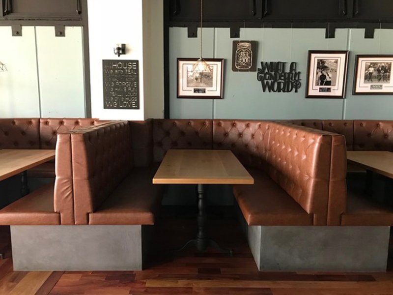 Booth-style sofa seating