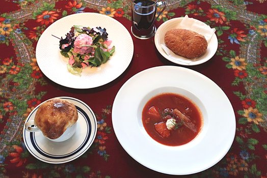 Savor traditional Russian cuisine