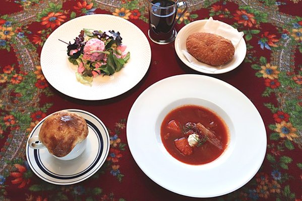 Savor traditional Russian cuisine