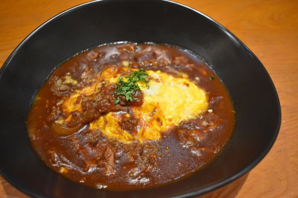 Fluffy, creamy omurice with plenty of eggs and sauce